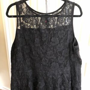 Plus size peplum lace top